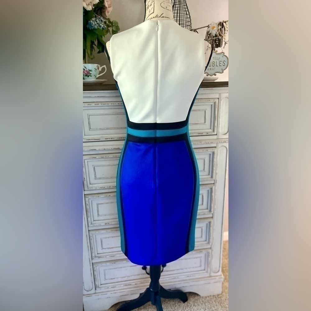🖤GORGEOUS FABRIC! Pretty & Professional designer sheath dress, size 6-se… - Picture 7 of 14